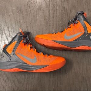 Nike Zoom Hyperenforcer 487655-800 Men’s Size 9 Orange Gray Basketball Shoes